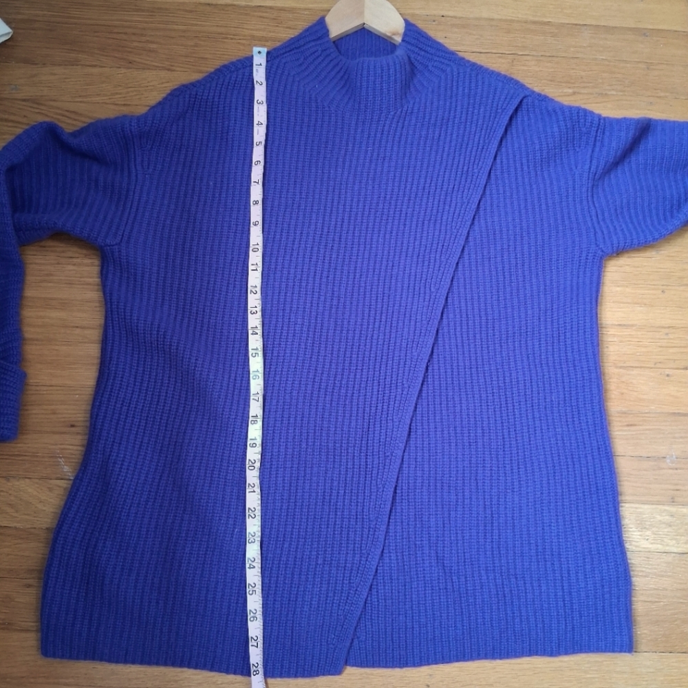 Athleta Azalea Merino Wool Cashmere Sweater Nobel Purple Sweater Size Large - Picture 12 of 12